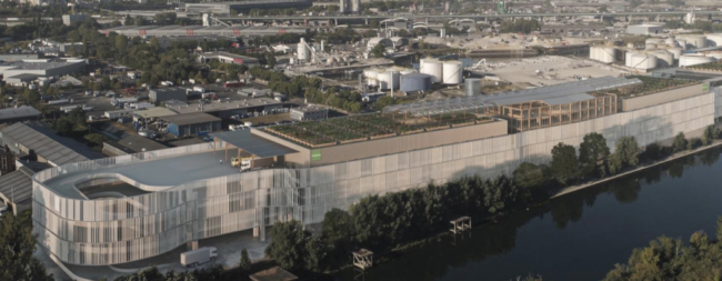 Une vue du futur entrepôt Green Dock à Gennevilliers