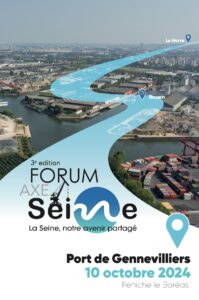 Le visuel du 3e Forum Axe Seine