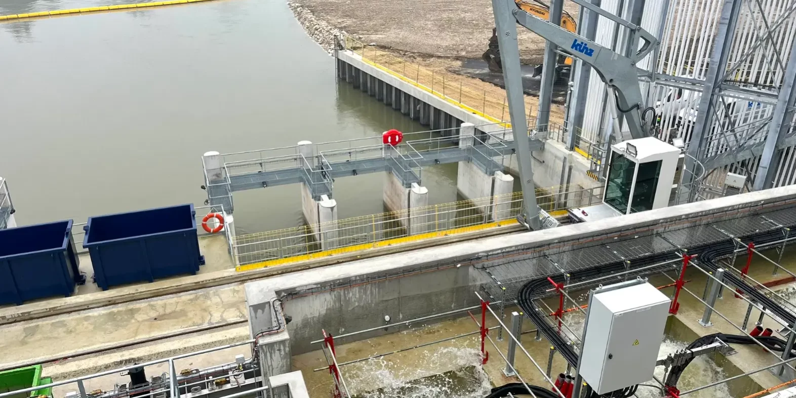 La mise en eau du casier pilote